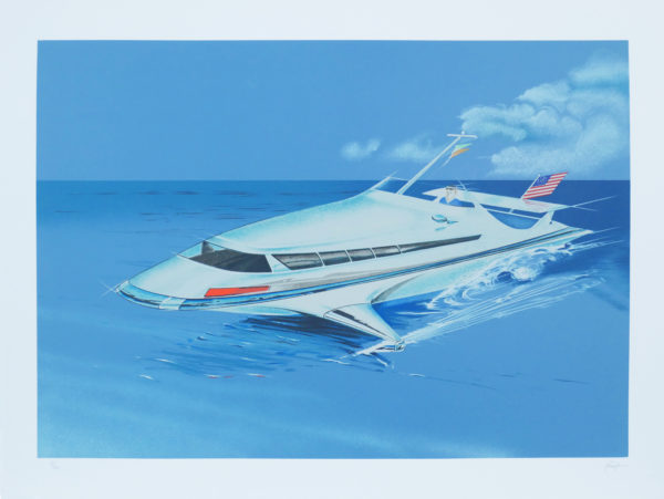 Raymond Loewy Hydrofoil Lithograph 1978