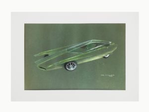 A.D. Miller Concept Car Pencil and Pastel on Canson paper 1960