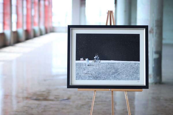 moon landing framed print full